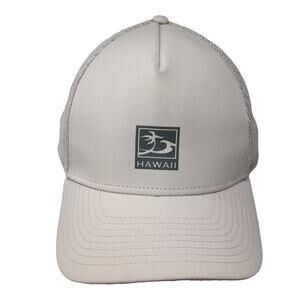 Honolua 5 Panel Beige Gray Hat Size XL Hawaii Surf Mesh Back Stretch Fitted